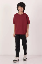 Boy's T-shirt (2-7Y) (Maroon)